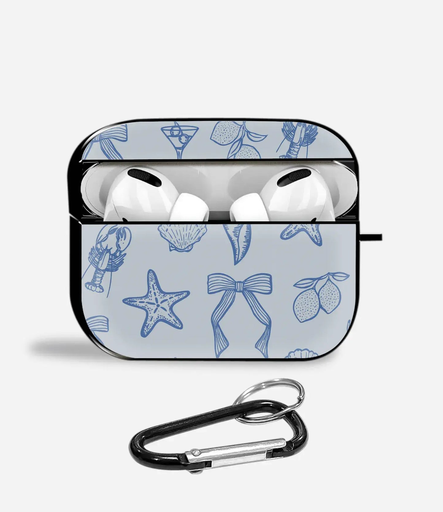 Coastal Bowties Aipods Glass Case