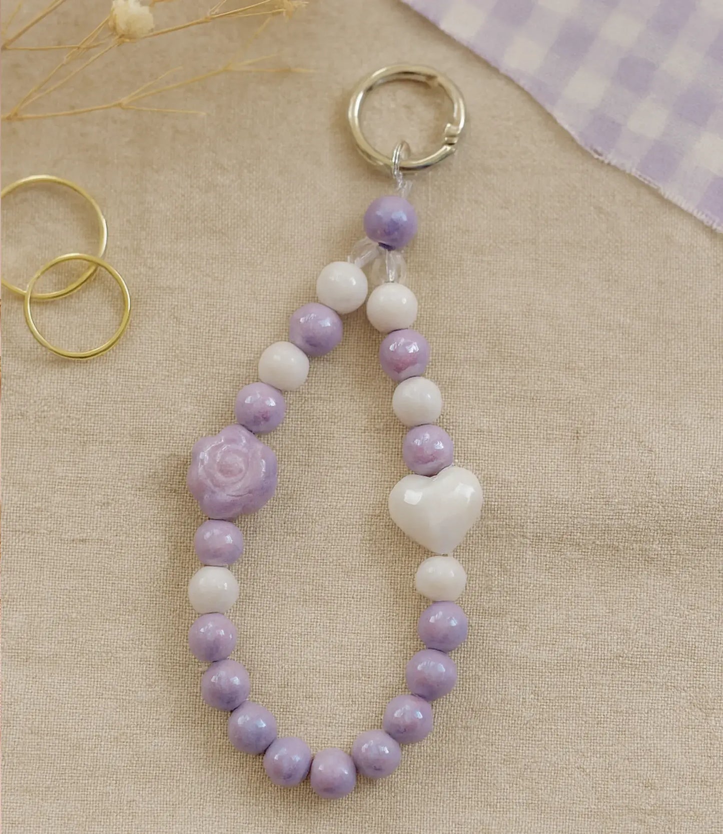 Lilac Romance Phone Charm