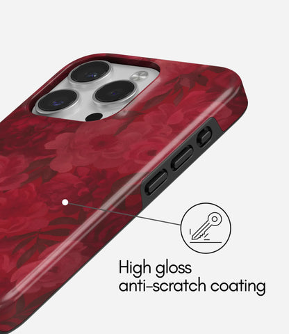 Crimson Bloom Glossy Armoured Case
