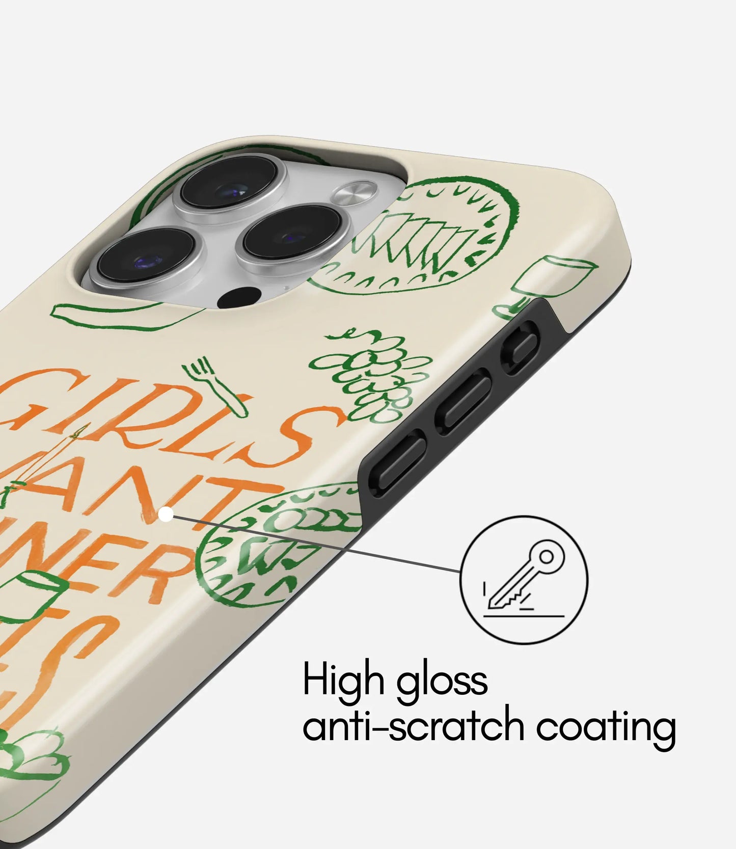 Girls Just Wanna Eat Glossy Armoured Case