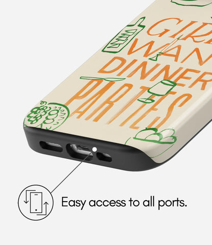 Girls Just Wanna Eat Glossy Armoured Case