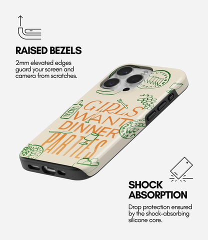 Girls Just Wanna Eat Glossy Armoured Case