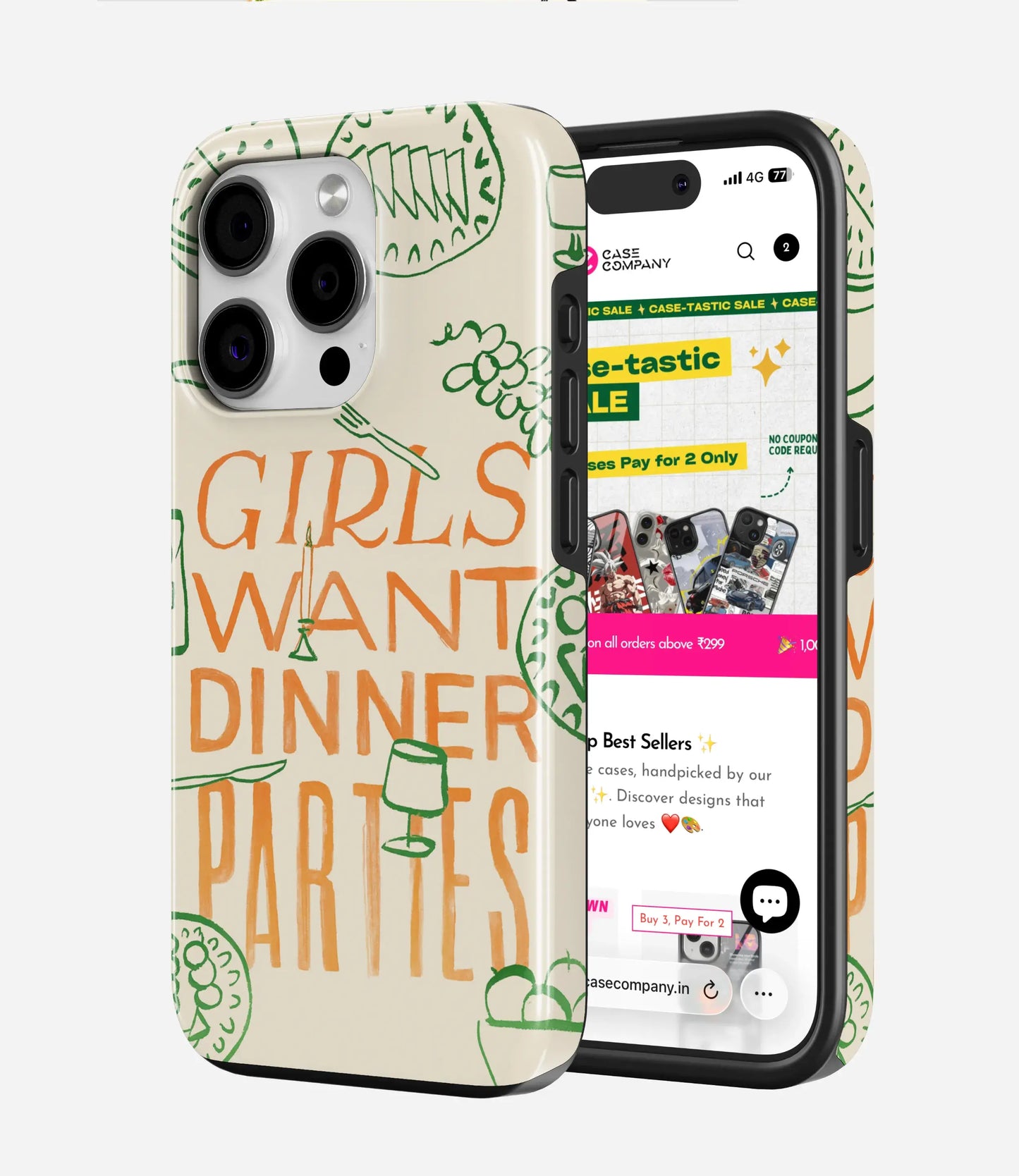 Girls Just Wanna Eat Glossy Armoured Case