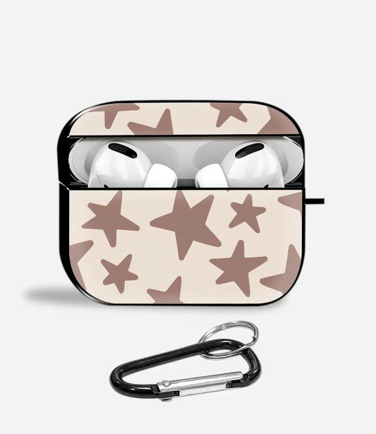 Mocha Stars Aipods Glass Case